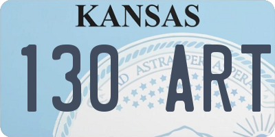 KS license plate 130ART