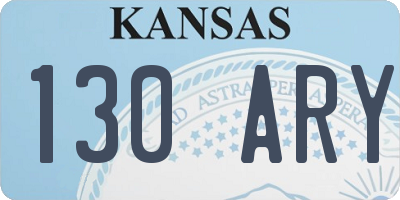 KS license plate 130ARY