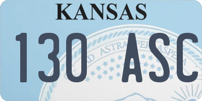 KS license plate 130ASC