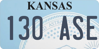 KS license plate 130ASE