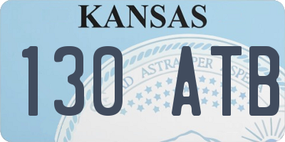 KS license plate 130ATB