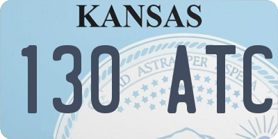 KS license plate 130ATC