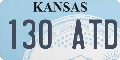 KS license plate 130ATD