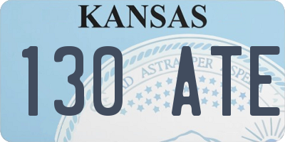 KS license plate 130ATE