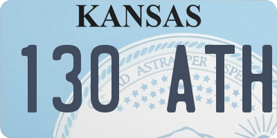 KS license plate 130ATH
