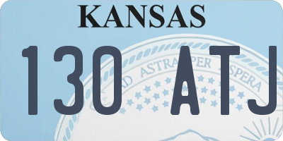 KS license plate 130ATJ