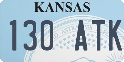 KS license plate 130ATK
