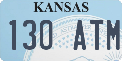 KS license plate 130ATM