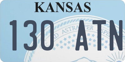 KS license plate 130ATN