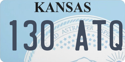 KS license plate 130ATQ