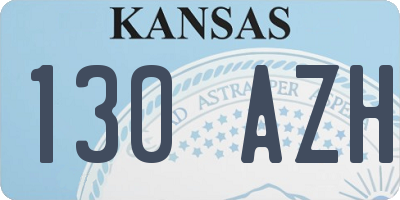 KS license plate 130AZH