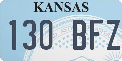 KS license plate 130BFZ