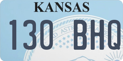 KS license plate 130BHQ
