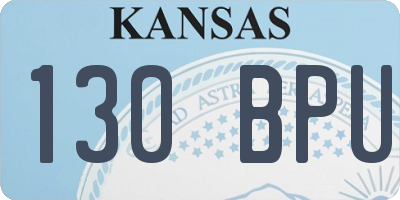 KS license plate 130BPU