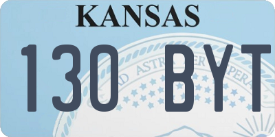 KS license plate 130BYT
