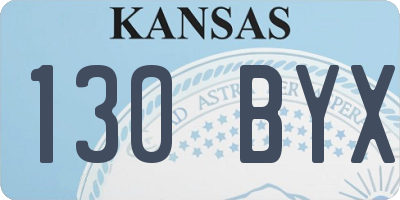 KS license plate 130BYX