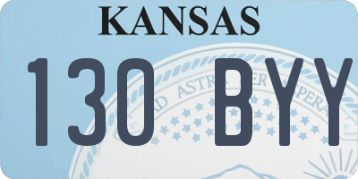 KS license plate 130BYY