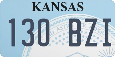 KS license plate 130BZI