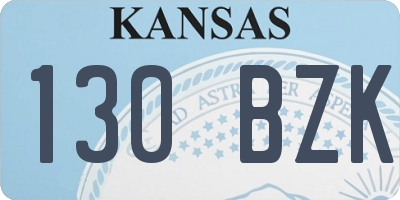 KS license plate 130BZK