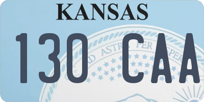 KS license plate 130CAA