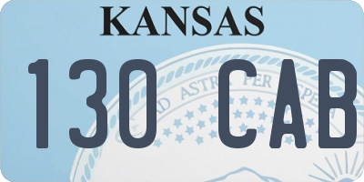 KS license plate 130CAB