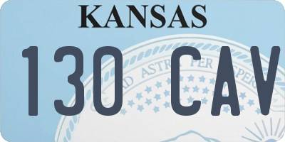 KS license plate 130CAV