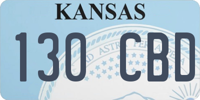KS license plate 130CBD