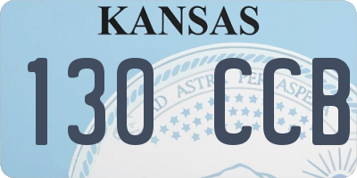 KS license plate 130CCB