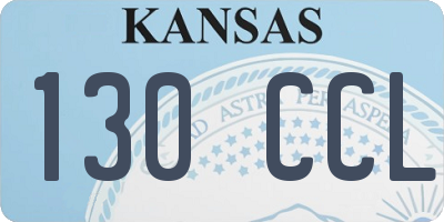 KS license plate 130CCL