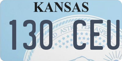 KS license plate 130CEU