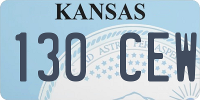 KS license plate 130CEW