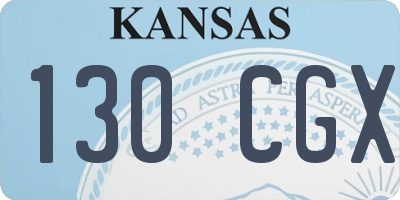 KS license plate 130CGX