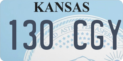 KS license plate 130CGY