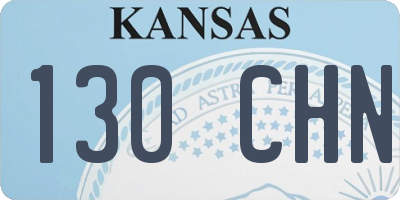 KS license plate 130CHN