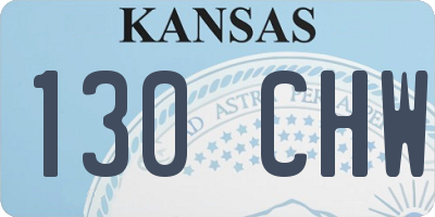 KS license plate 130CHW