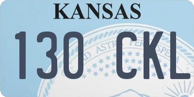 KS license plate 130CKL