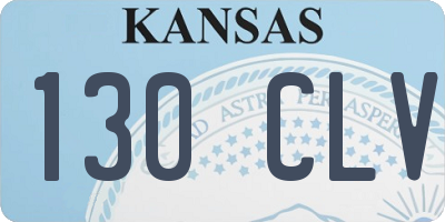 KS license plate 130CLV