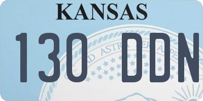 KS license plate 130DDN