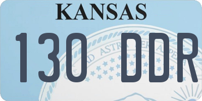 KS license plate 130DDR