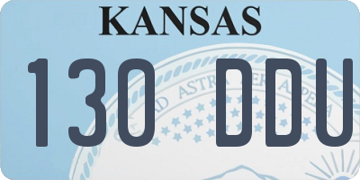 KS license plate 130DDU