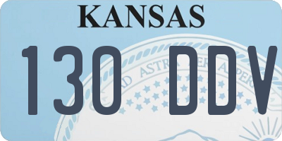 KS license plate 130DDV