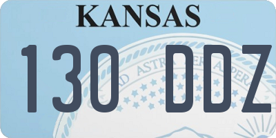 KS license plate 130DDZ