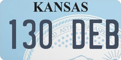 KS license plate 130DEB