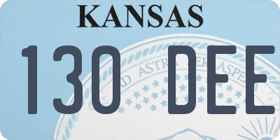 KS license plate 130DEE