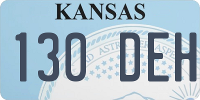 KS license plate 130DEH