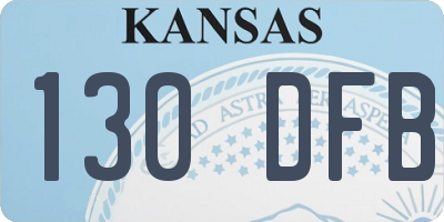KS license plate 130DFB