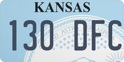 KS license plate 130DFC
