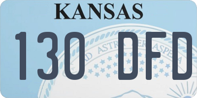 KS license plate 130DFD