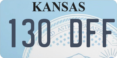 KS license plate 130DFF