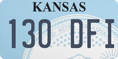 KS license plate 130DFI